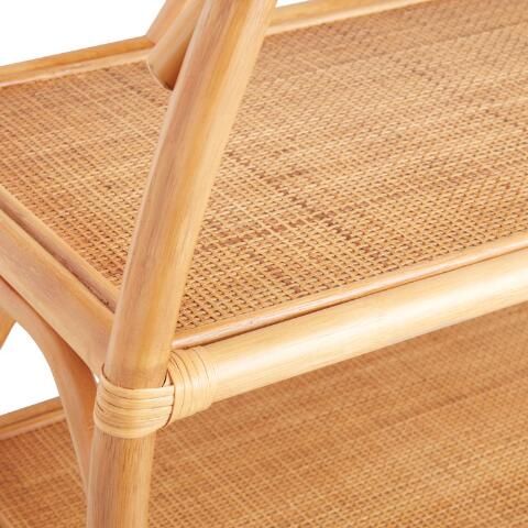 Round Natural Rattan Nylah Bookcase _ World Market